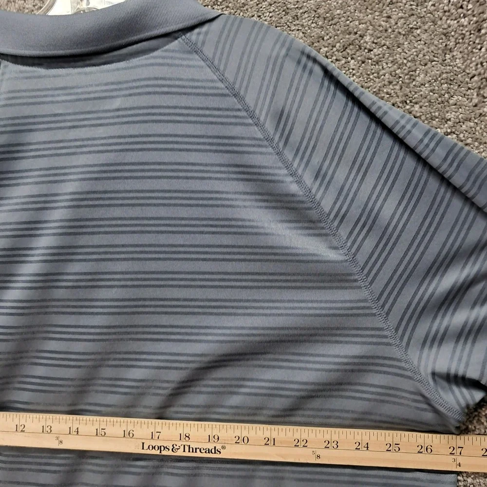 Adidas‎ Climalite Mens Grey Striped Cougars Polo Shirt 2XL 1893A 16